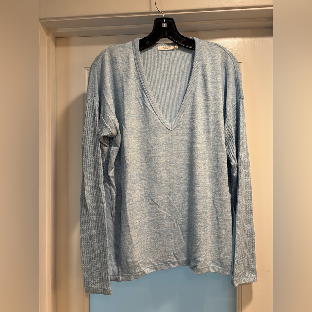 Rag & Bone Sky Blue V-Neck Women’s Sweater